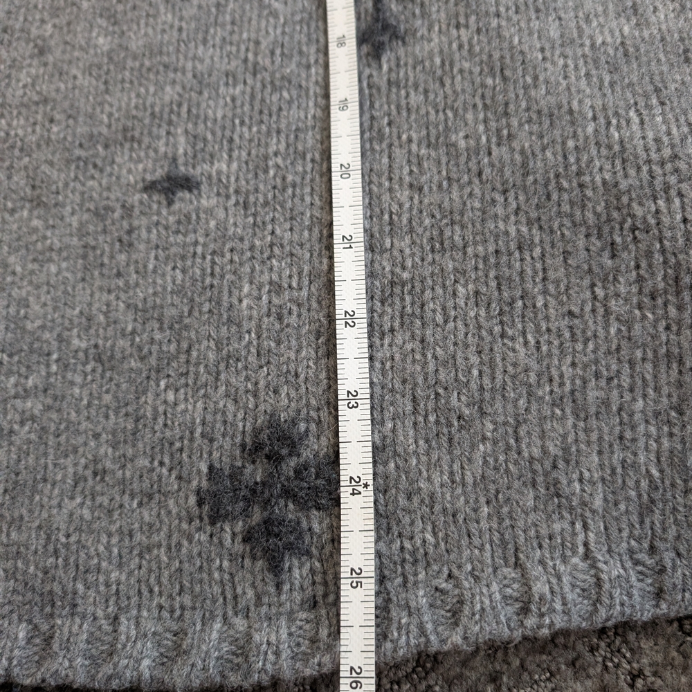 Eddie Bauer Gray Crewneck Sweater with Black Snowflakes - Picture 6 of 9